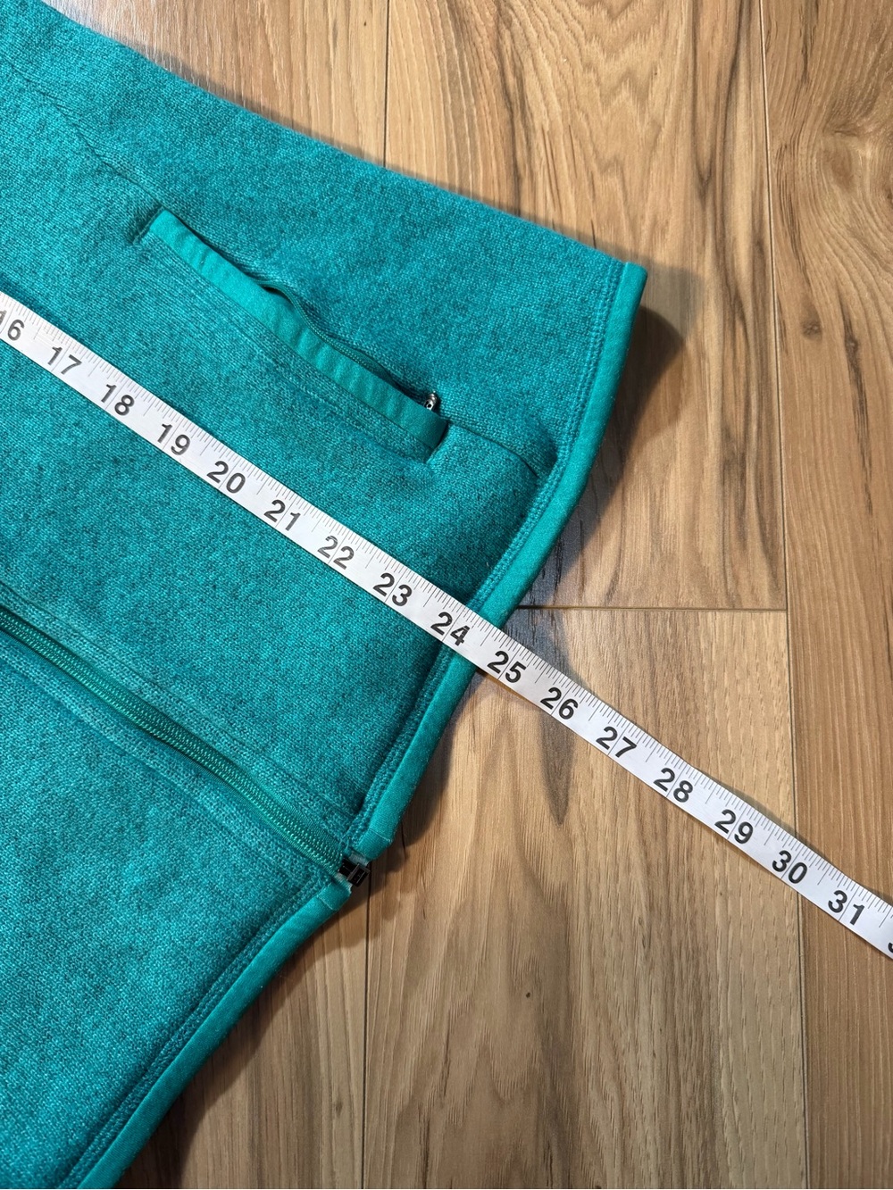 Patagonia Teal Green Full-Zip Fleece Jacket - Picture 6 of 7